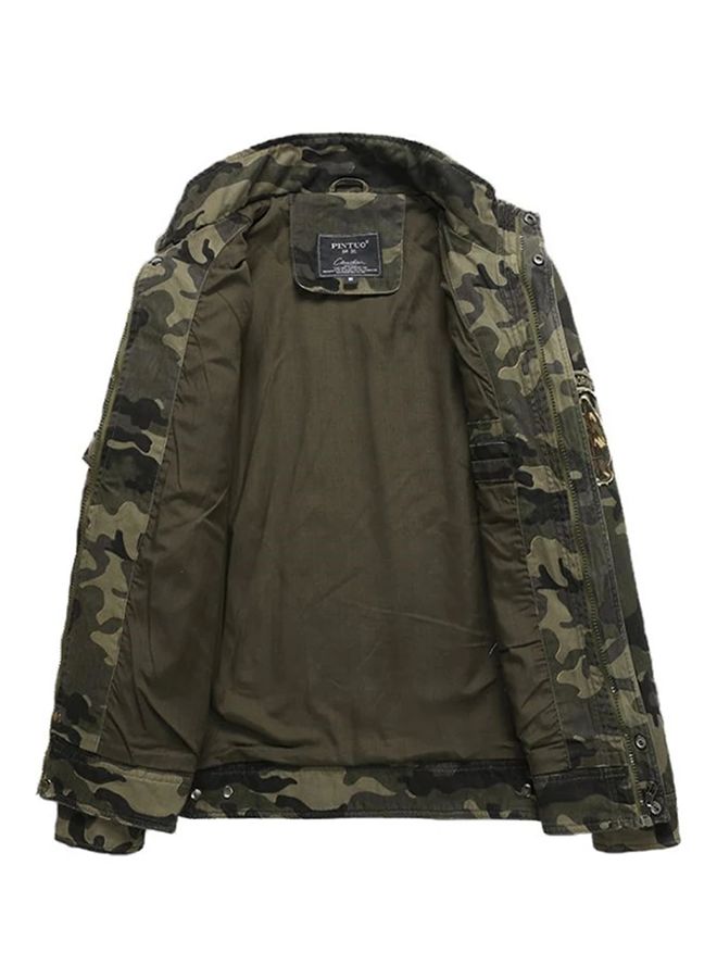 Camouflage Printed Jacket Green  - Image 3