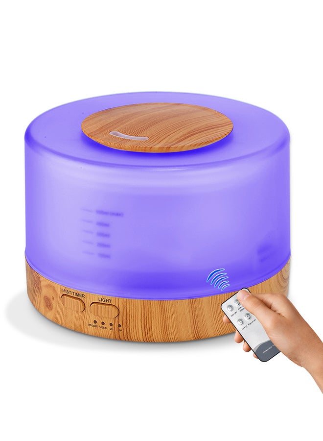 Essential Oil Diffuser Aromatherapy With Remote Control Multicolour 500ml - Image 2