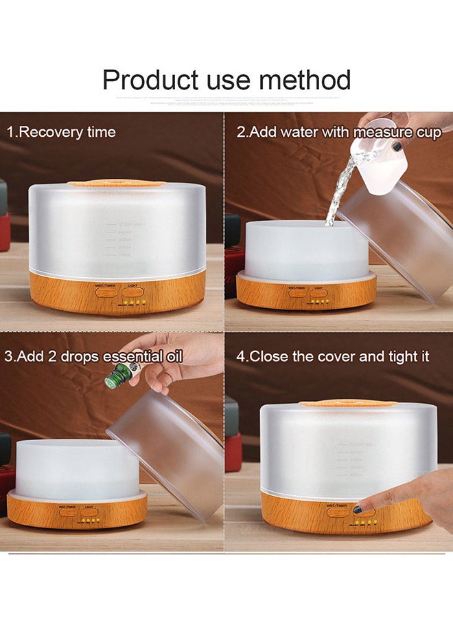 Essential Oil Diffuser Aromatherapy With Remote Control Multicolour 500ml - Image 4