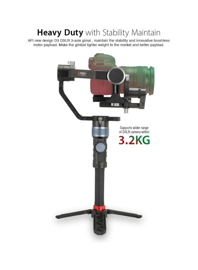 PhoeniX D3 3-Axis Handheld Bluetooth Gimbal Stabilizer Black