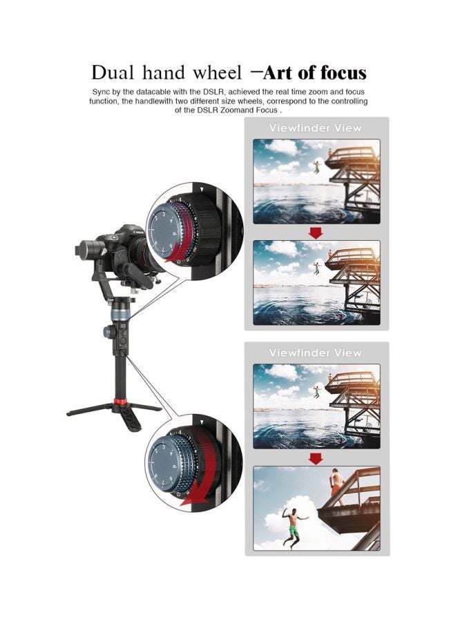PhoeniX D3 3-Axis Handheld Bluetooth Gimbal Stabilizer Black