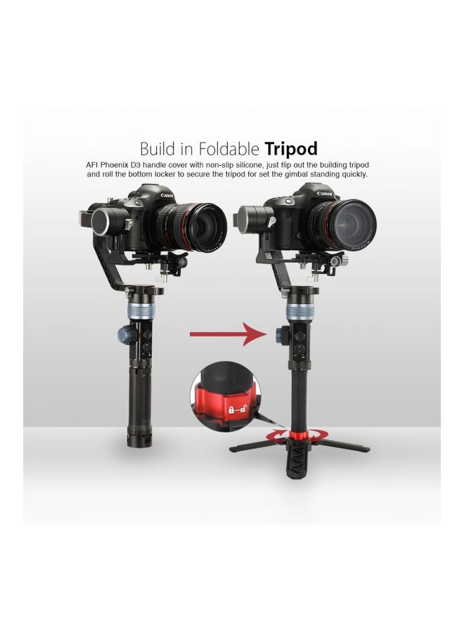 PhoeniX D3 3-Axis Handheld Bluetooth Gimbal Stabilizer Black