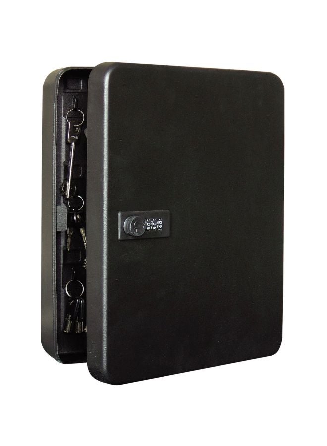 Metal Key Cabinet Black 24x30x7.5cm