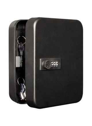 20 Keys Compact Key Cabinet With 3-Digit Combination Lock Black 160x75x200mm - v1575103491/N32178645A_1