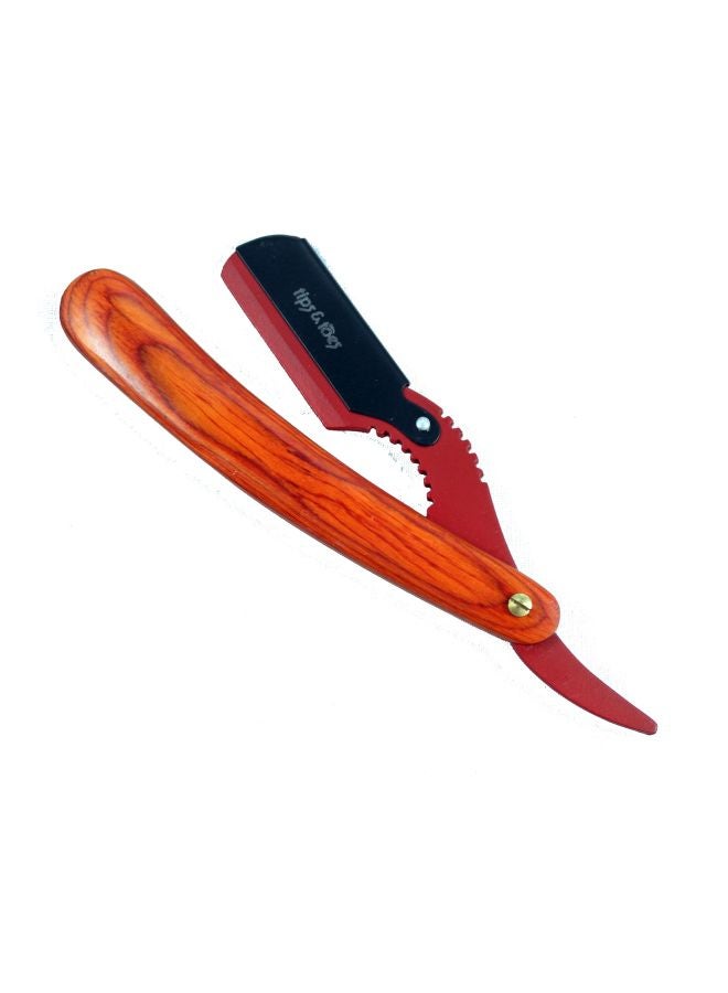 Tips & Toes Wooden Shaving Razor Brown/Black 16.5cm  - Image 2