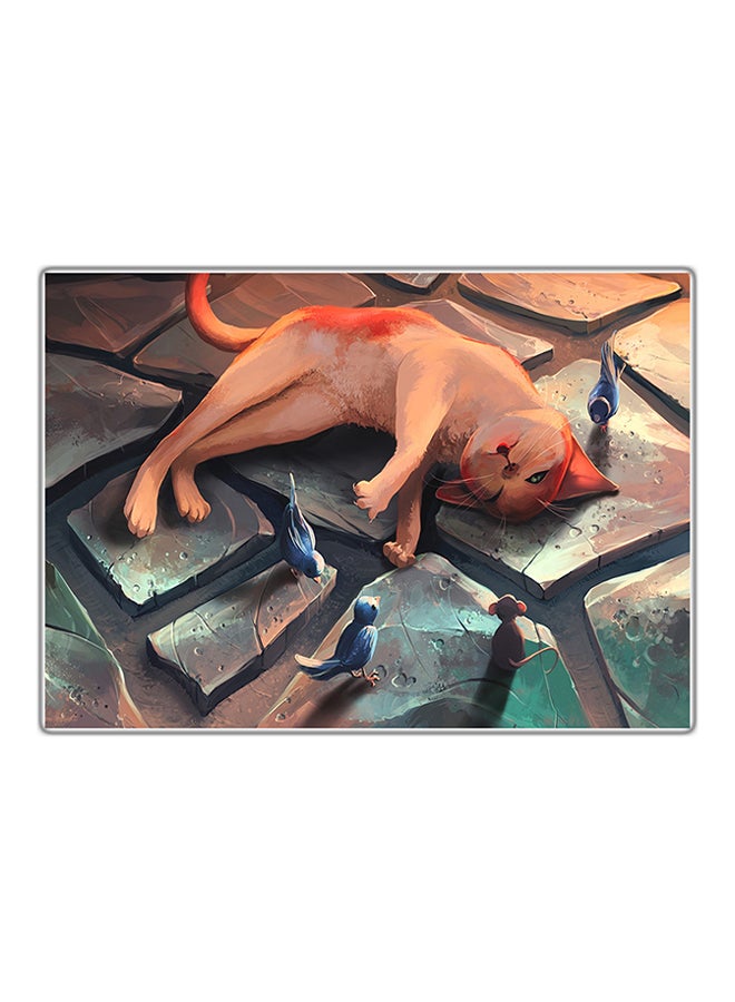 لوحة فنية مطبوعة للزينة متعدد الألوان 14.8x10.5سم