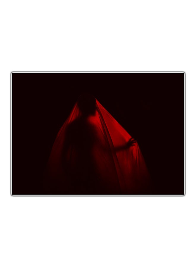 لوحة فنية مطبوعة للزينة أسود/أحمر 14.8x10.5سم