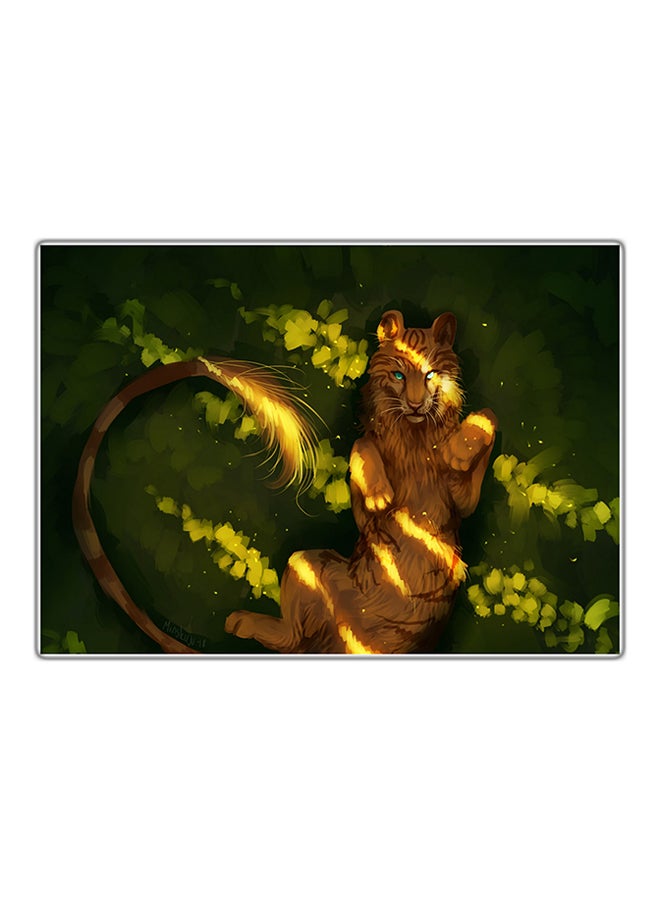 Decorative Printed Tableau Painting Multicolor 21x14.8cm