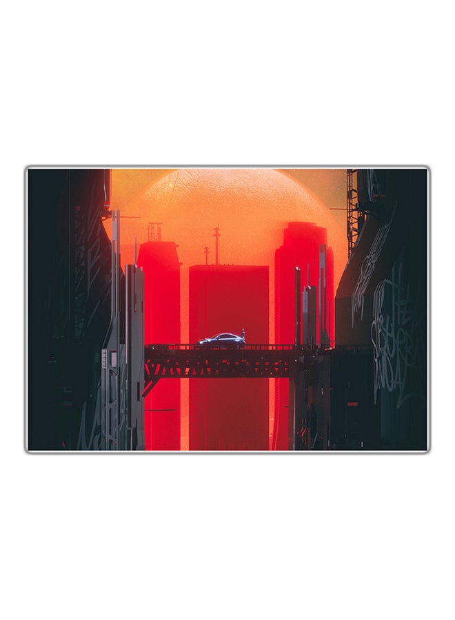 Decorative Printed Tableau Painting Multicolour 21x14.8cm