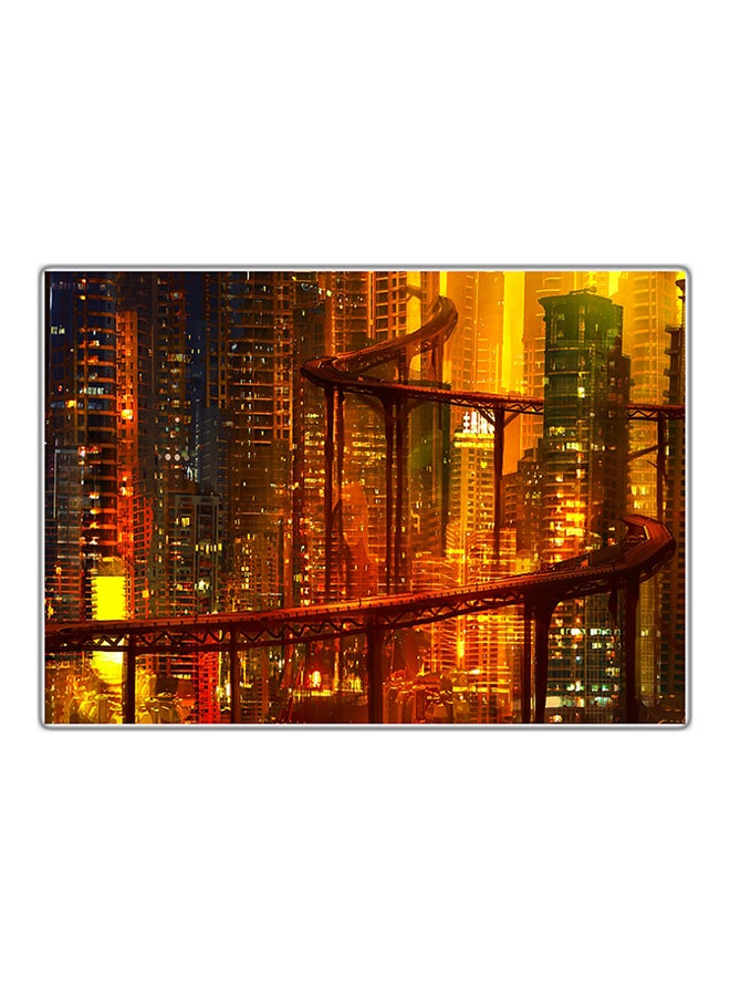 Decorative Printed Tableau Painting Multicolour 21x14.8cm