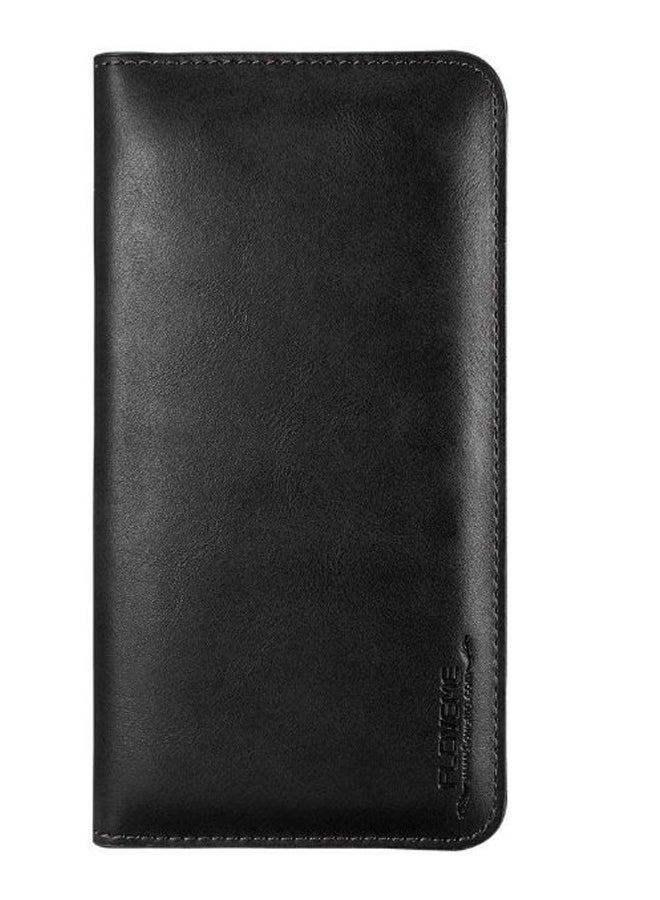 FLOVEME Magnetic Wallet Case Cover For Smartphones Black - Image 1