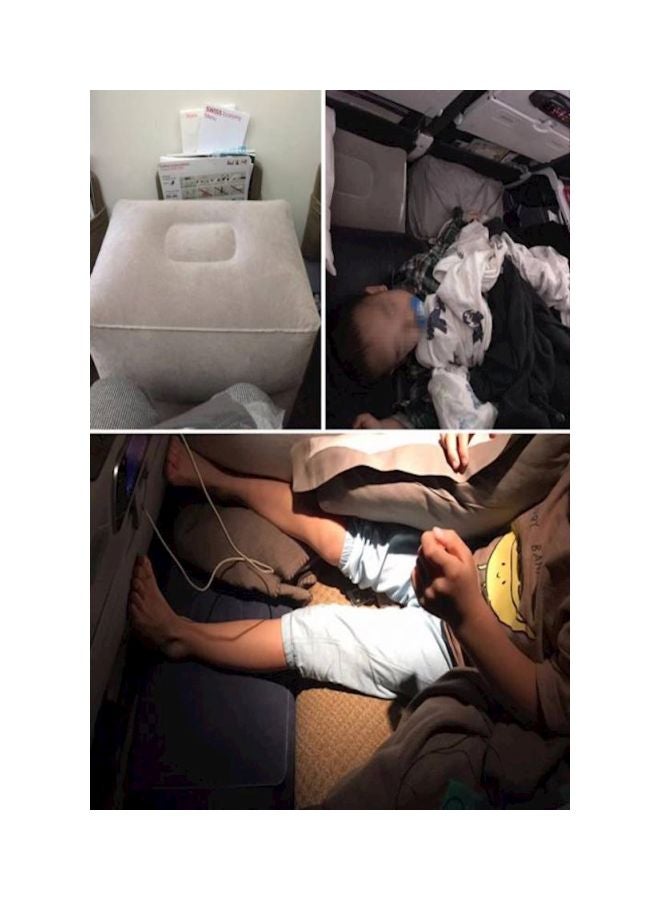 3 Layers Inflatable Travel Foot Rest Pillow Dust Cover - Image 4