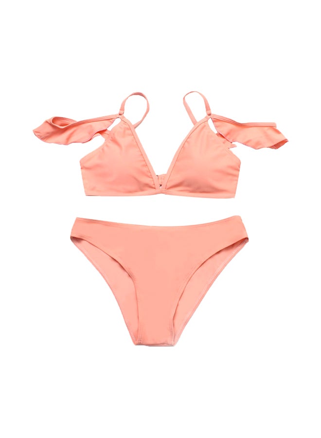 Bikinis Solid All Match Swimwear Pink - Image 1