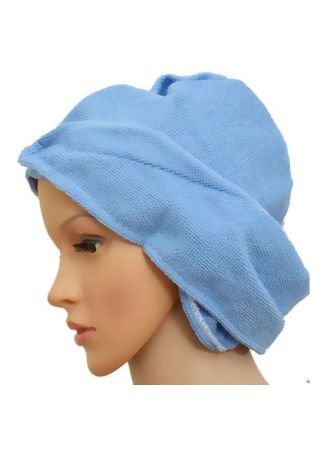 2-Piece Microfiber Hair Towel Wrap Set Blue 59x26cm  - Image 2