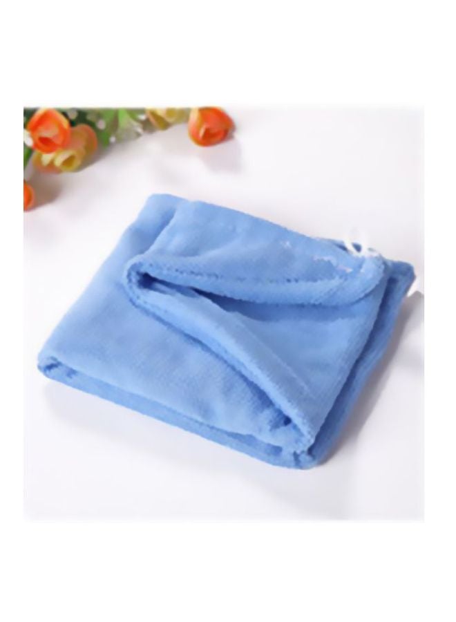 2-Piece Microfiber Hair Towel Wrap Set Blue 59x26cm  - Image 4