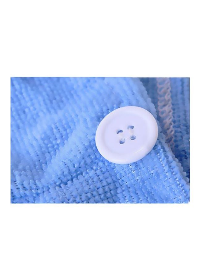 2-Piece Microfiber Hair Towel Wrap Set Blue 59x26cm  - Image 5