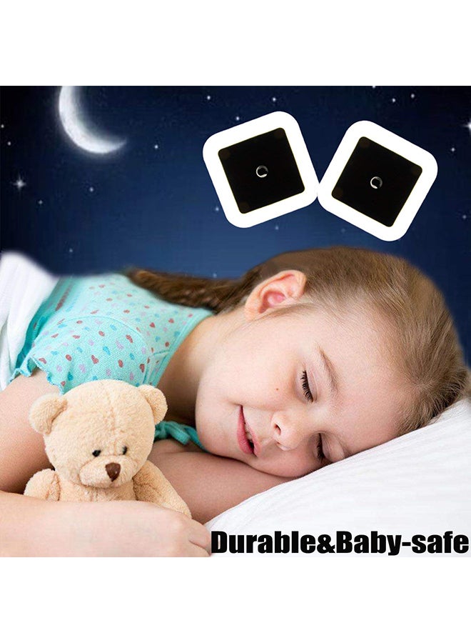 صن شاين مجموعة مصابيح ليلية توصل بالمقبس ومزودة بمستشعر لتضيء من الغسق حتى الصباح من 4 قطع أبيض 10سم - Image 2