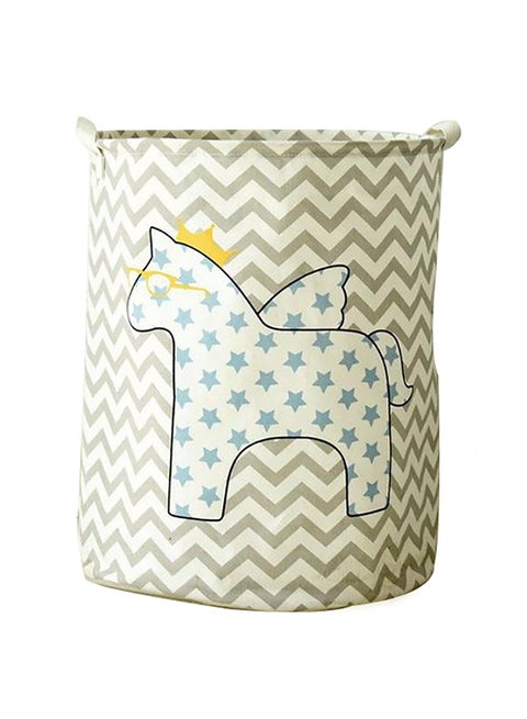 Printed Laundary Basket Multicolour 40x38.7x43.6centimeter