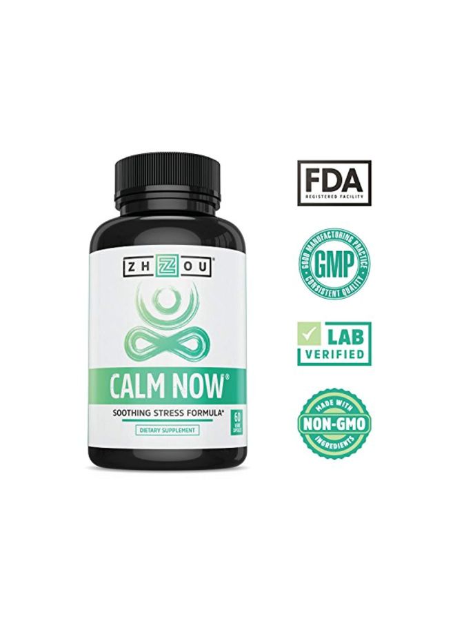 Zhou Nutrition - Soothing Stress Support Supplement - 60 Capsules - Image 1