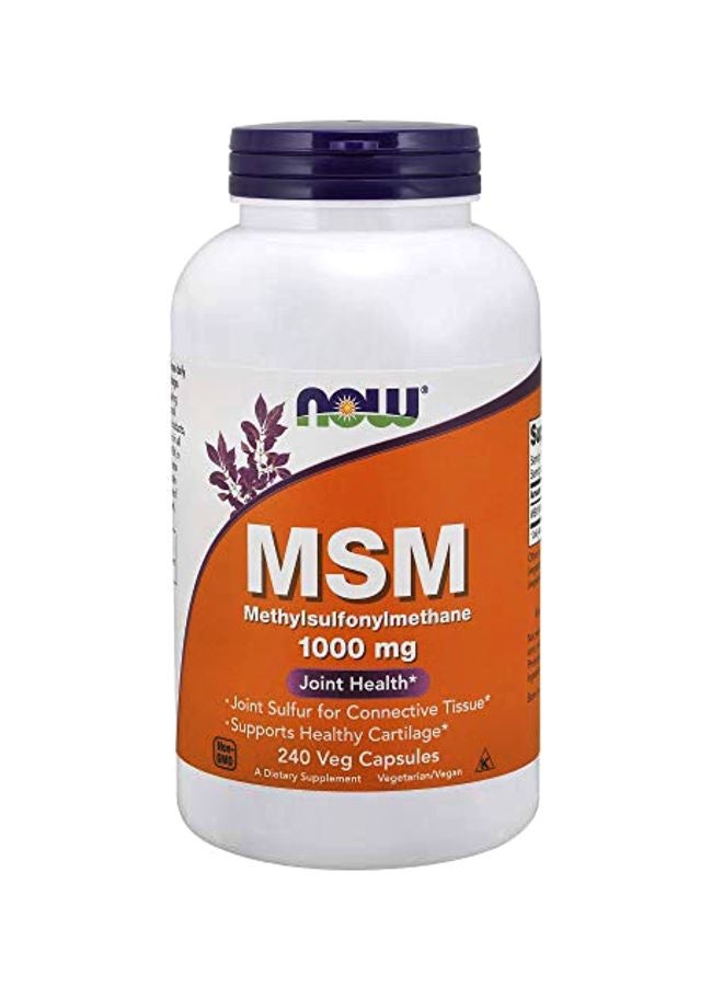 Now Foods Methylsulfonylmethane 1000mg Dietary Supplement - 240 Capsules - Image 1