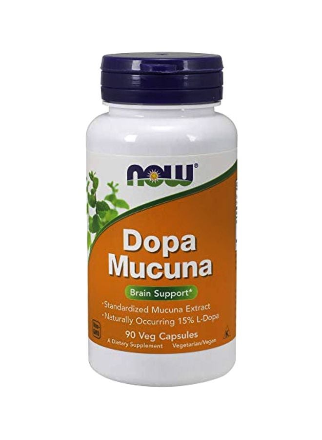 Now Foods Dopa Mucuna Dietary Supplement - 90 Veg Capsules  - Image 1