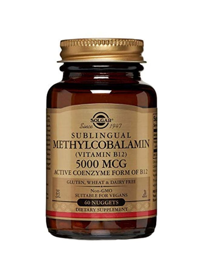 Solgar Sublingual Methylcobalamin Dietary Supplement - 60 Nuggets - Image 1