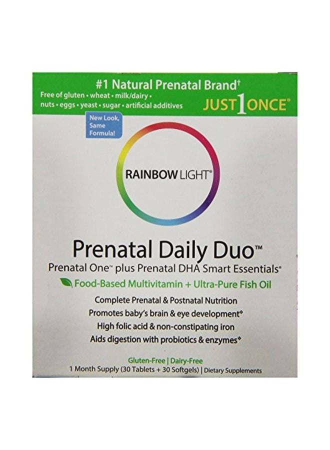 Rainbow Light Prenatal Daily Duo Dietary Supplement - 30 Tablets And 30 Softgels - Image 1