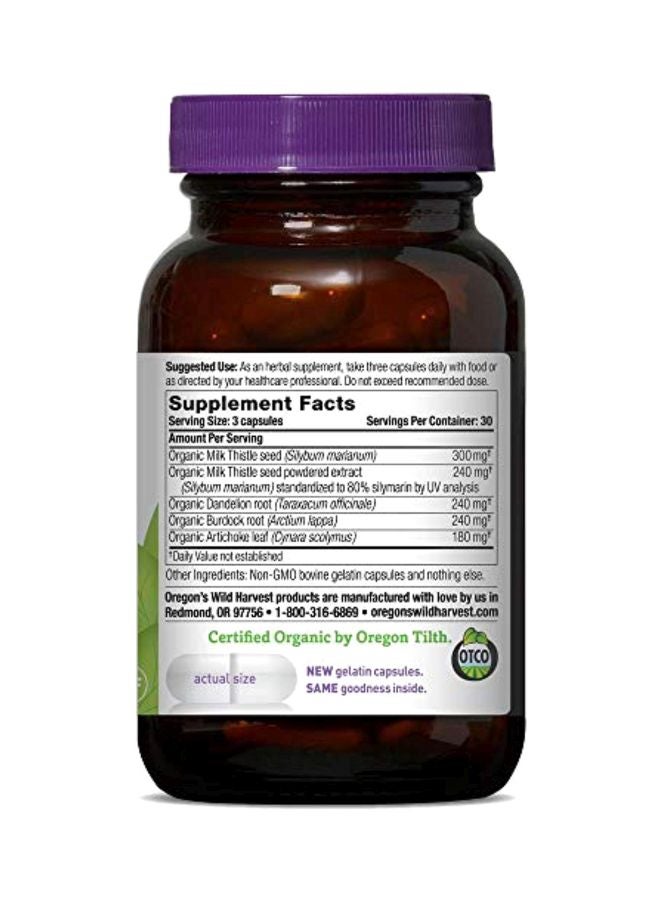 Oregon's Wild Harvest Pack of 3 Milk Thistle Dandelion - 90 Gelatin Capsules  - Image 2