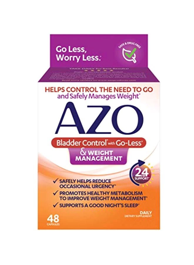 AZO Bladder Control Daily Dietary Supplement - 48 Capsules - Image 1