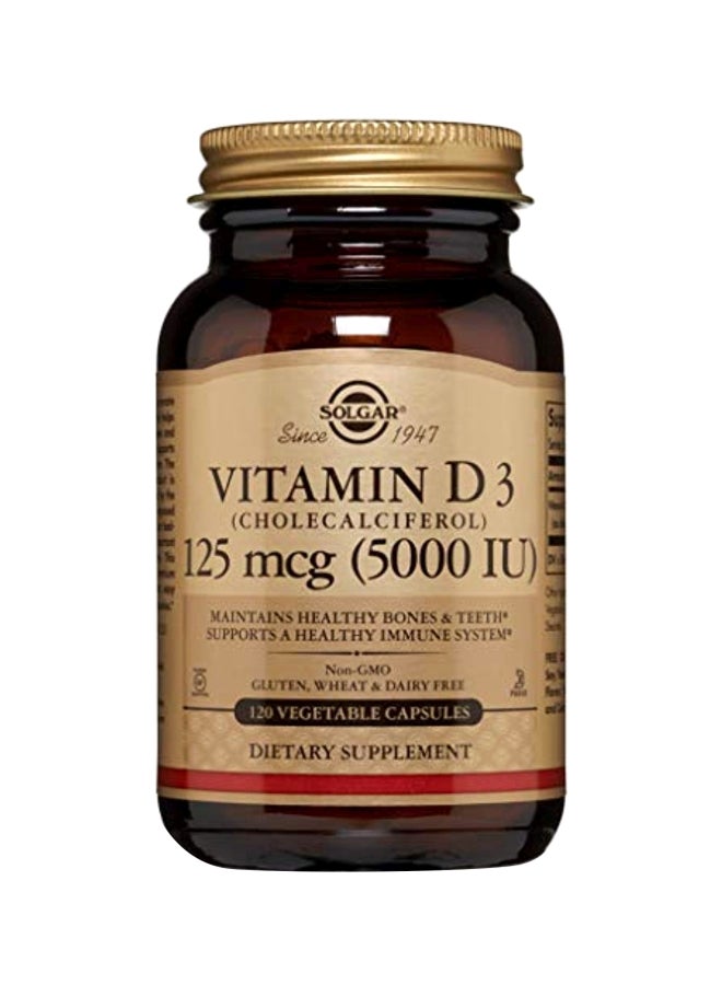 Solgar Vitamin D3 Dietary Supplement - 120 Capsules - Image 1