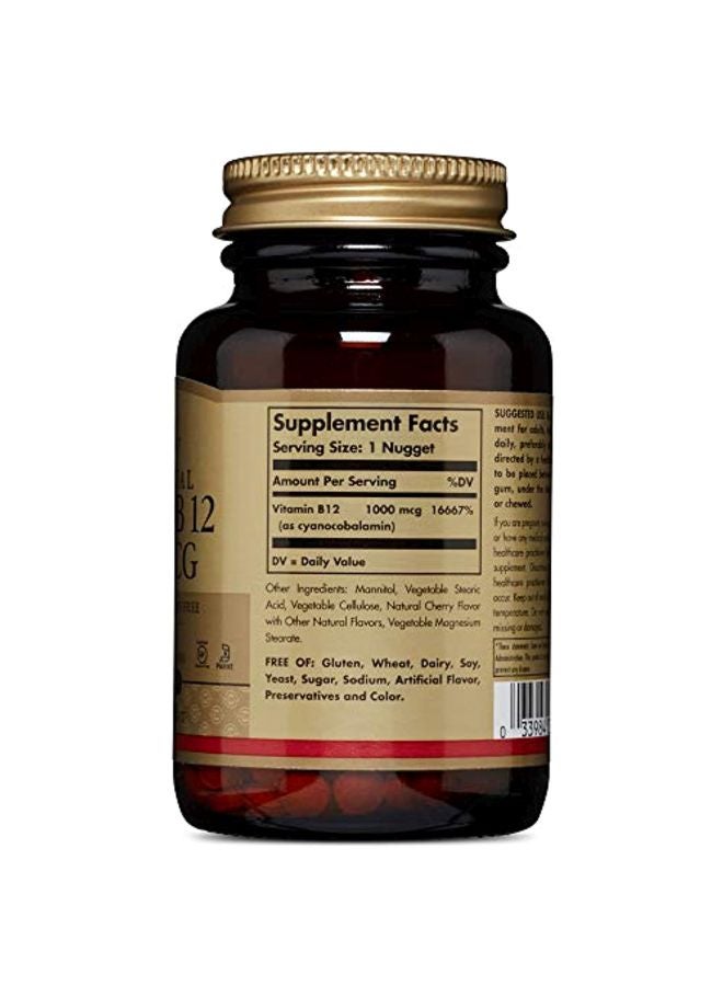 Solgar Vitamin B12 1000 Mcg Dietary Supplements - 250 Nuggets - Image 2