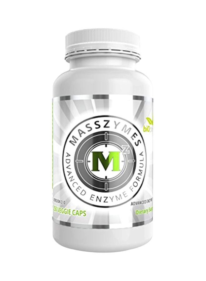 BiOptimizers - MassZymes Advanced Enzyme Formula Dietary Supplement - 250 Capsules - Image 1