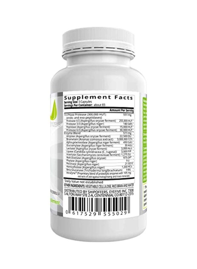 BiOptimizers - MassZymes Advanced Enzyme Formula Dietary Supplement - 250 Capsules - Image 1