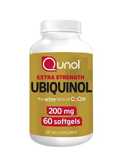 Extra Strength Ubiquinol Dietary Supplement 60 Softgels