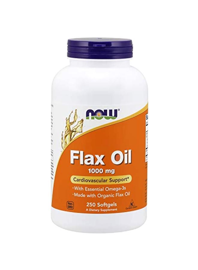 Now Foods Flax Oil Dietary Supplement - 250 Softgels