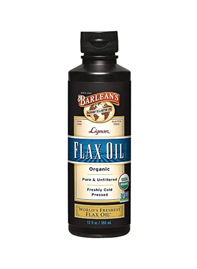 Organic Lignan Flax Oil 12 fl oz (355 ml) - v1575363913/N32455349A_1