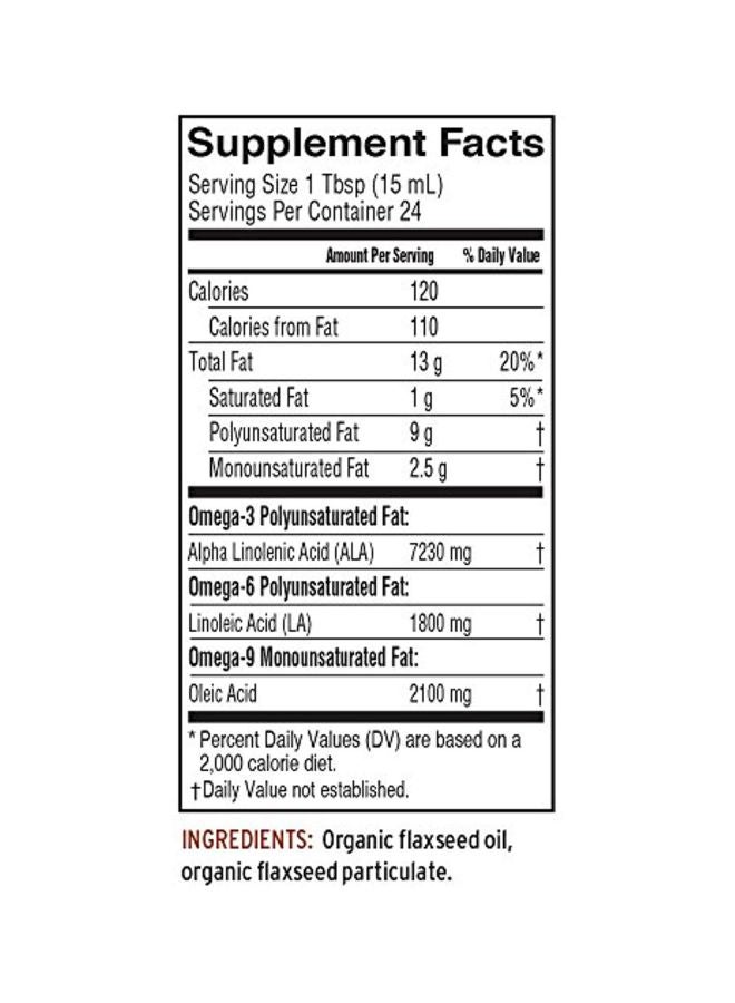 بارلينز أورجانيك أويلز - Organic Lignan Flax Oil 12 fl oz (355 ml) - Image 1