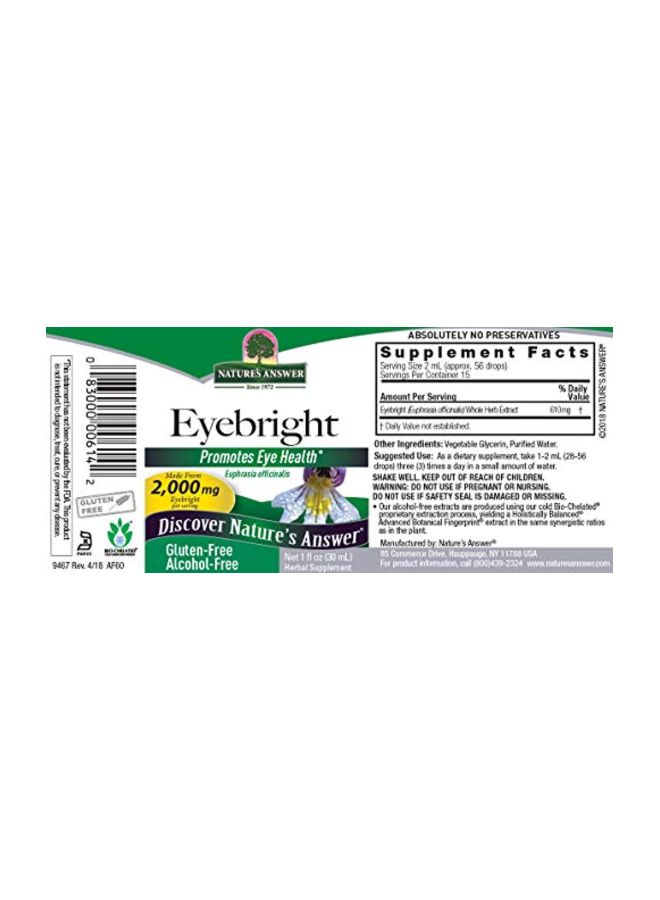 NATURE'S ANSWER Eyebright Herbal Supplement  - Image 2