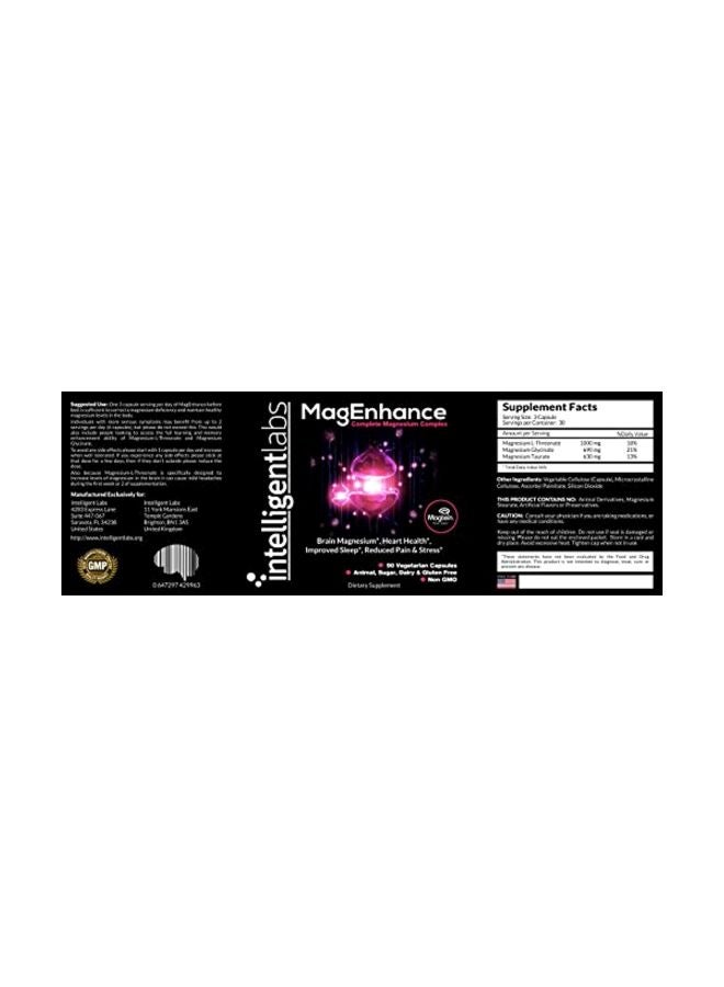 Intelligent Labs MagEnhance Best Magnesium Supplement - 90 Veg Capsules - Image 2