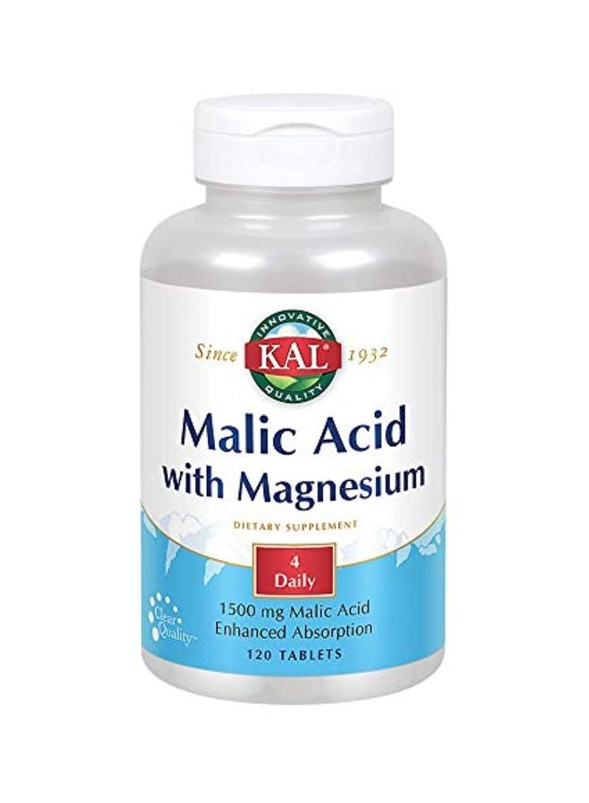 KAL Mallic Acid With Magnesium Dietary Supplement - 120 Tablets - Image 1