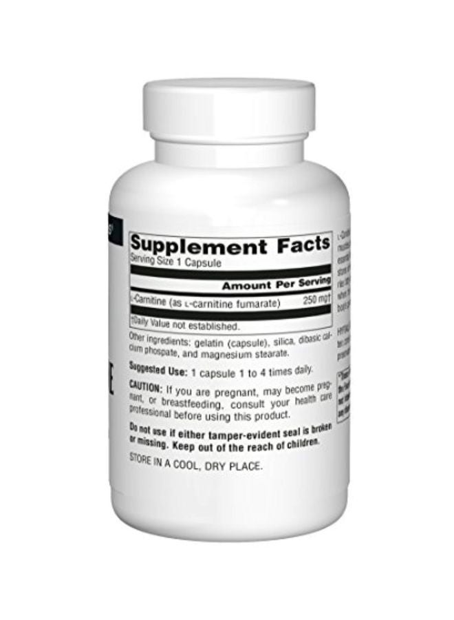 Source Naturals L-Carnitine Dietary Supplement 250mg - 120 Capsules - Image 2