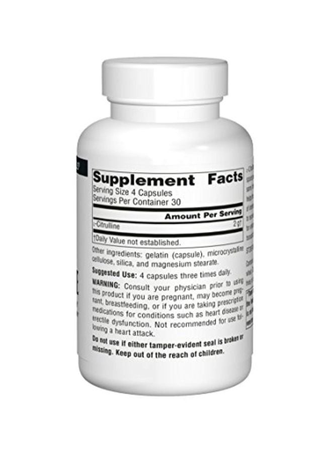 سورس ناتشورالز مكمل غذائي إل-سيترولين - 120 كبسولة - Image 2