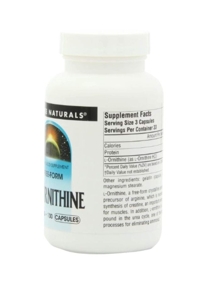 سورس ناتشورالز مكمل غذائي إل-أورنيثين بتركيز 667 ملجم - 100 كبسولة - Image 2