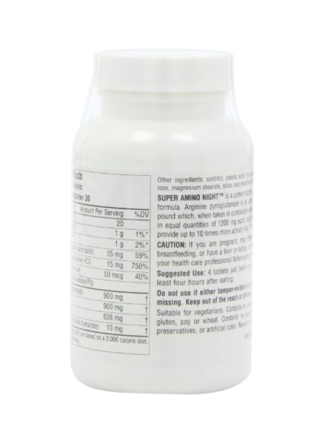 Source Naturals Super Amino Night Advance Amino Acid Formula Dietary Supplement - 120 Tablets - Image 4