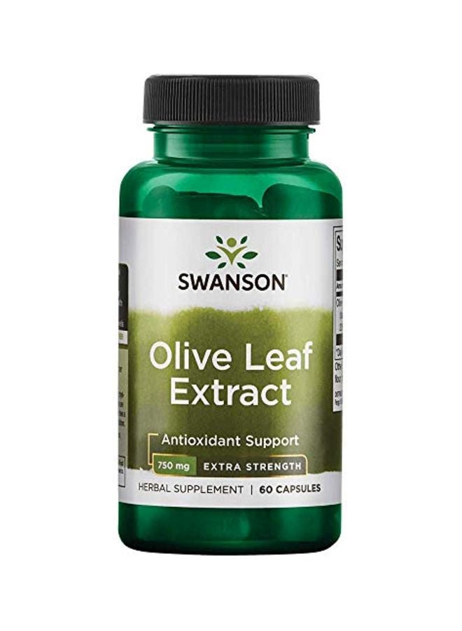 SWANSON Olive Leaf Extract Herbal Supplement - 60 Capsules