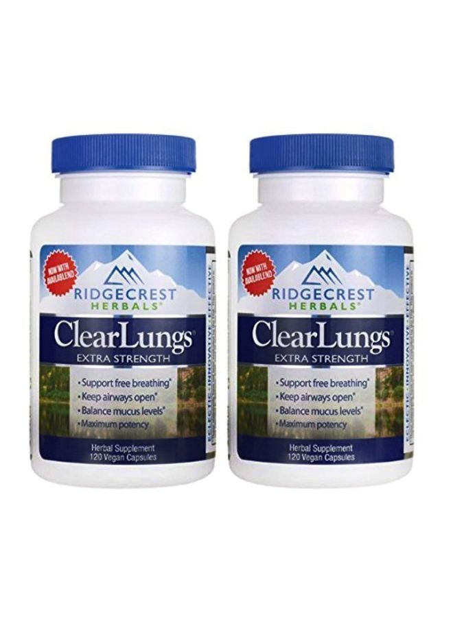 Ridgecrest Herbals - ClearLungs Extra Strength Dietary Supplement - 120 Capsules - Image 1