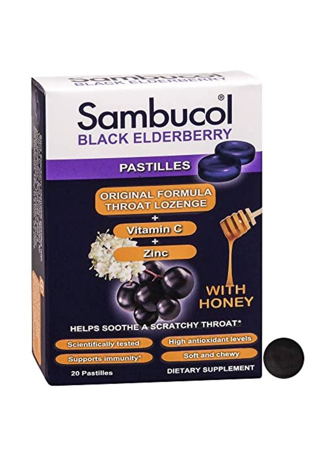 Sambucol Black Elderberry Dietary Supplement - 20 Pastilles  - Image 1