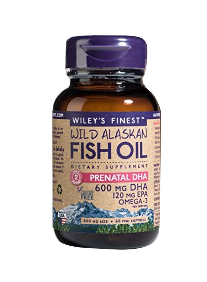 Wiley's Finest Wild Alaskan Fish Oil 600mg - 60 Softgels