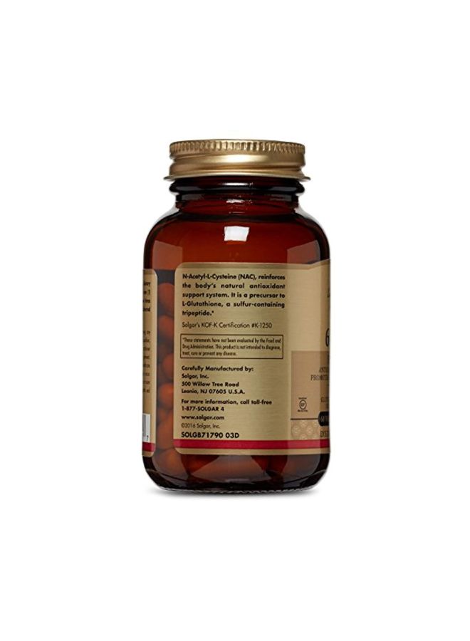 Solgar NAC 600 mg - 60 Vegetable Capsules - Image 4