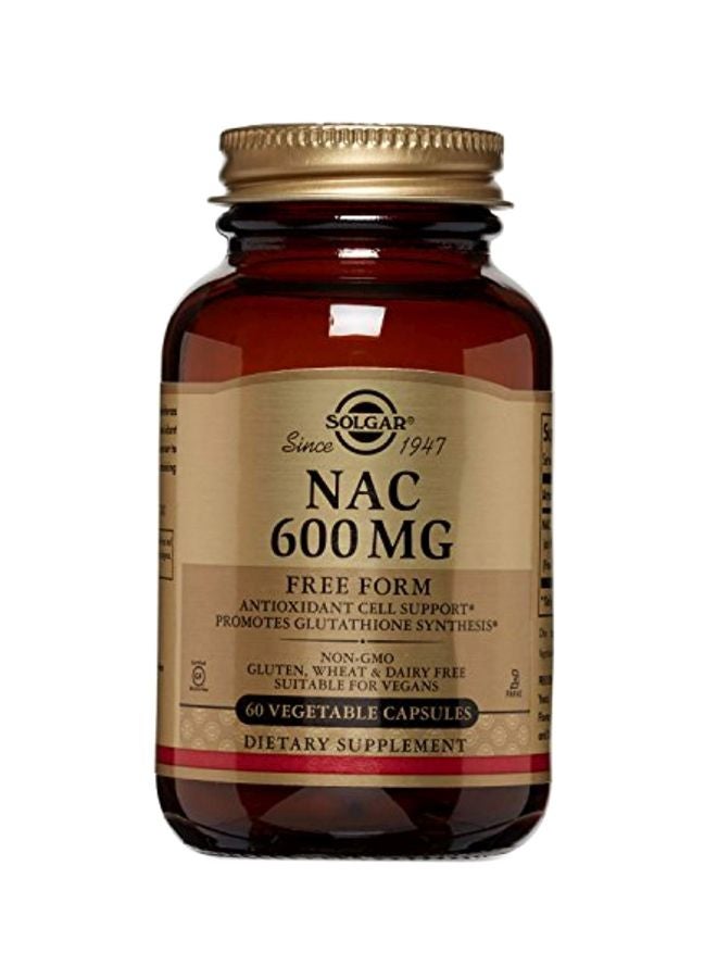 Solgar NAC 600 mg - 60 Vegetable Capsules - Image 1